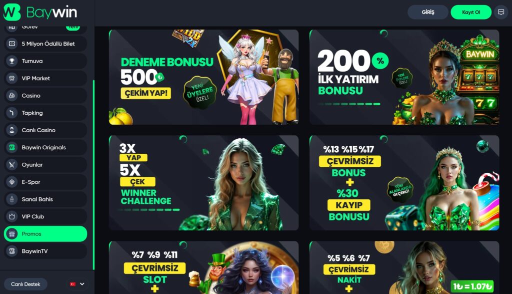 baywin bonusları